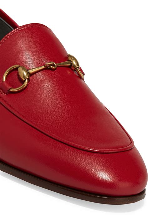 gucci princetown loafers red|princetown horsebit detailed leather slippers.